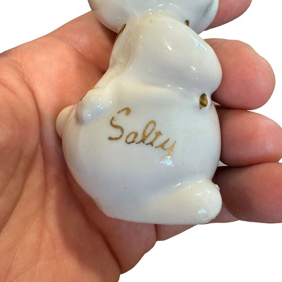Vintage “Salty & Peppy” Anthropomorphic Bunny Rabbit Salt & Pepper Shaker Set - Picture 7 of 12